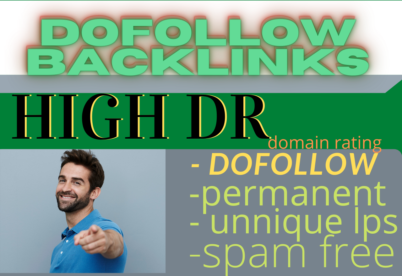 I will give permanent dofollow high DR backlinks for SEO ranking 