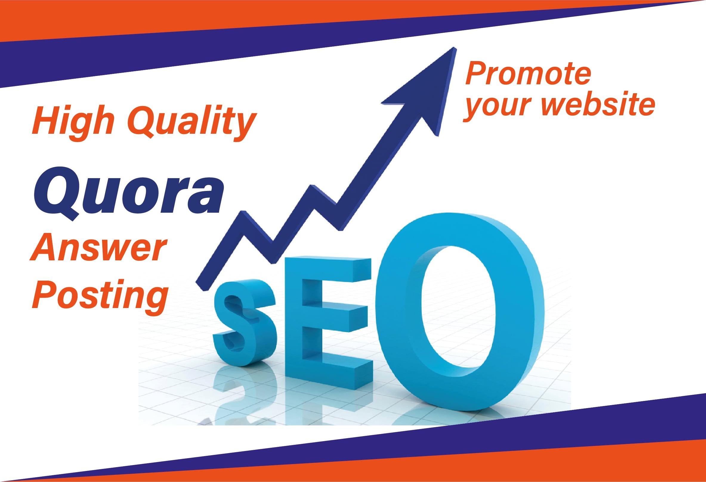 Promote your website traffic with 10 High Quality Quora Answers