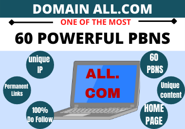 60 PBN Homepage Backlinks all.com