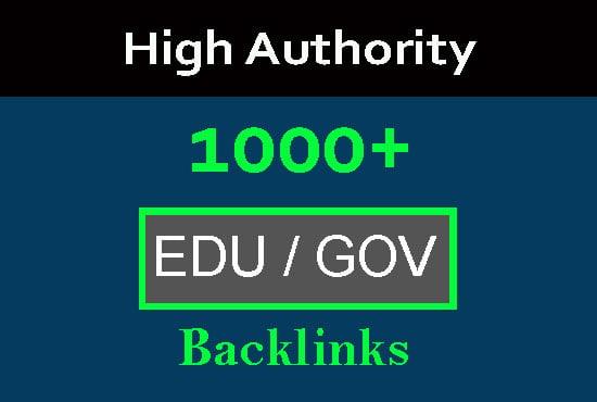I will do 1000 edu gov high authority SEO backlinks for google ranking