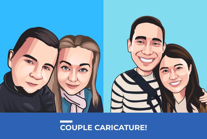 I will draw bighead cartoon caricature