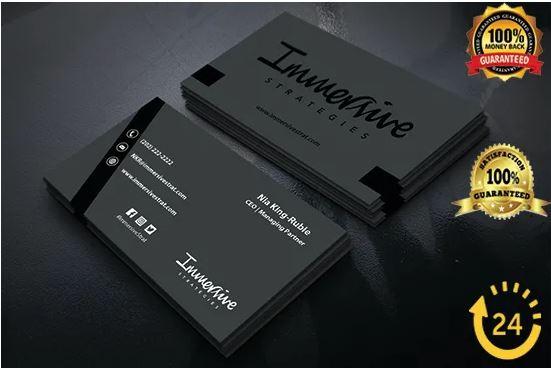 I will design elegant double sided business card 