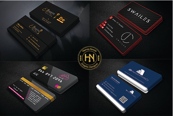 I will design elegant double sided business card 