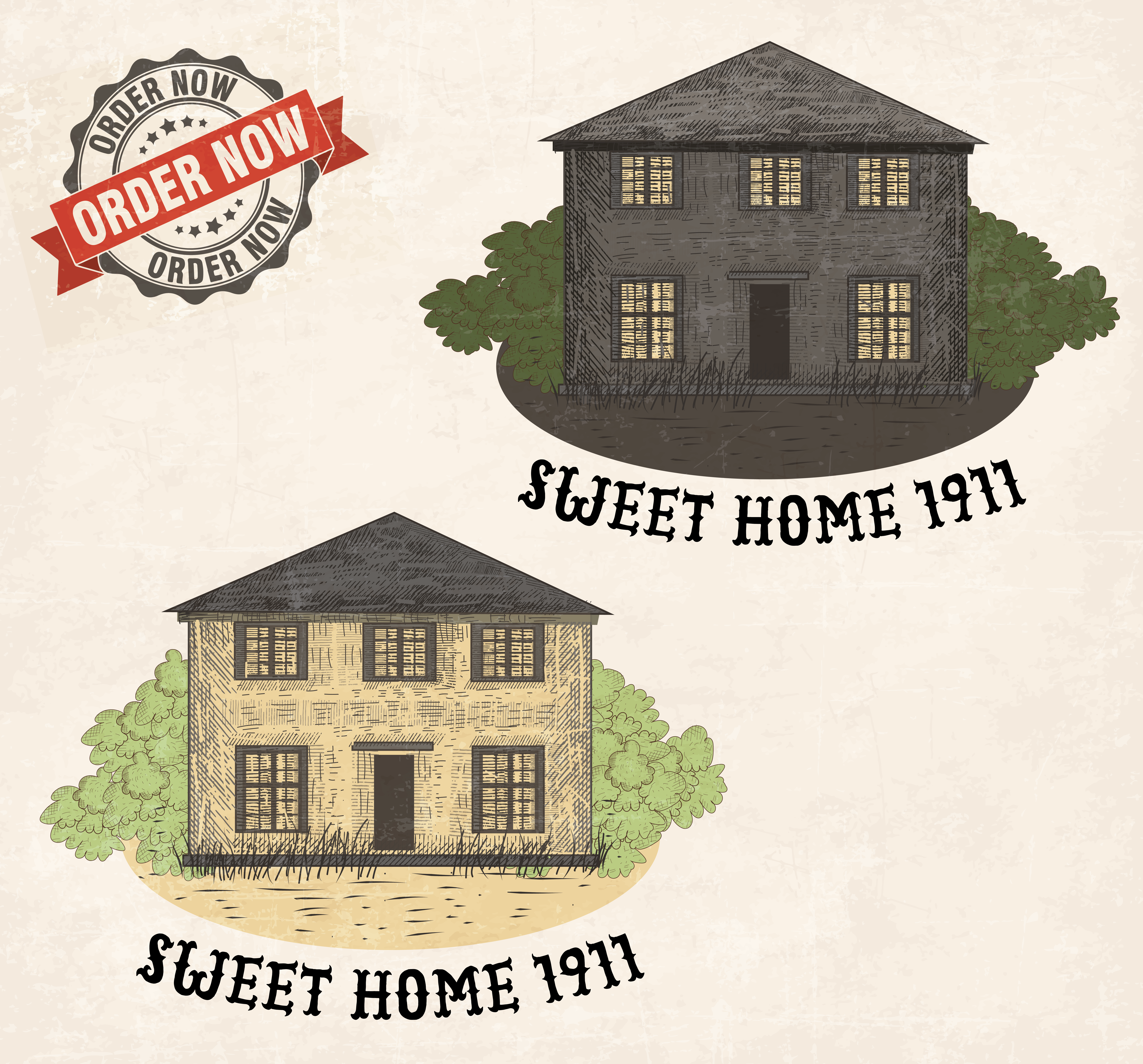 I will do hand drawn vintage logo and vintage T-shirt design