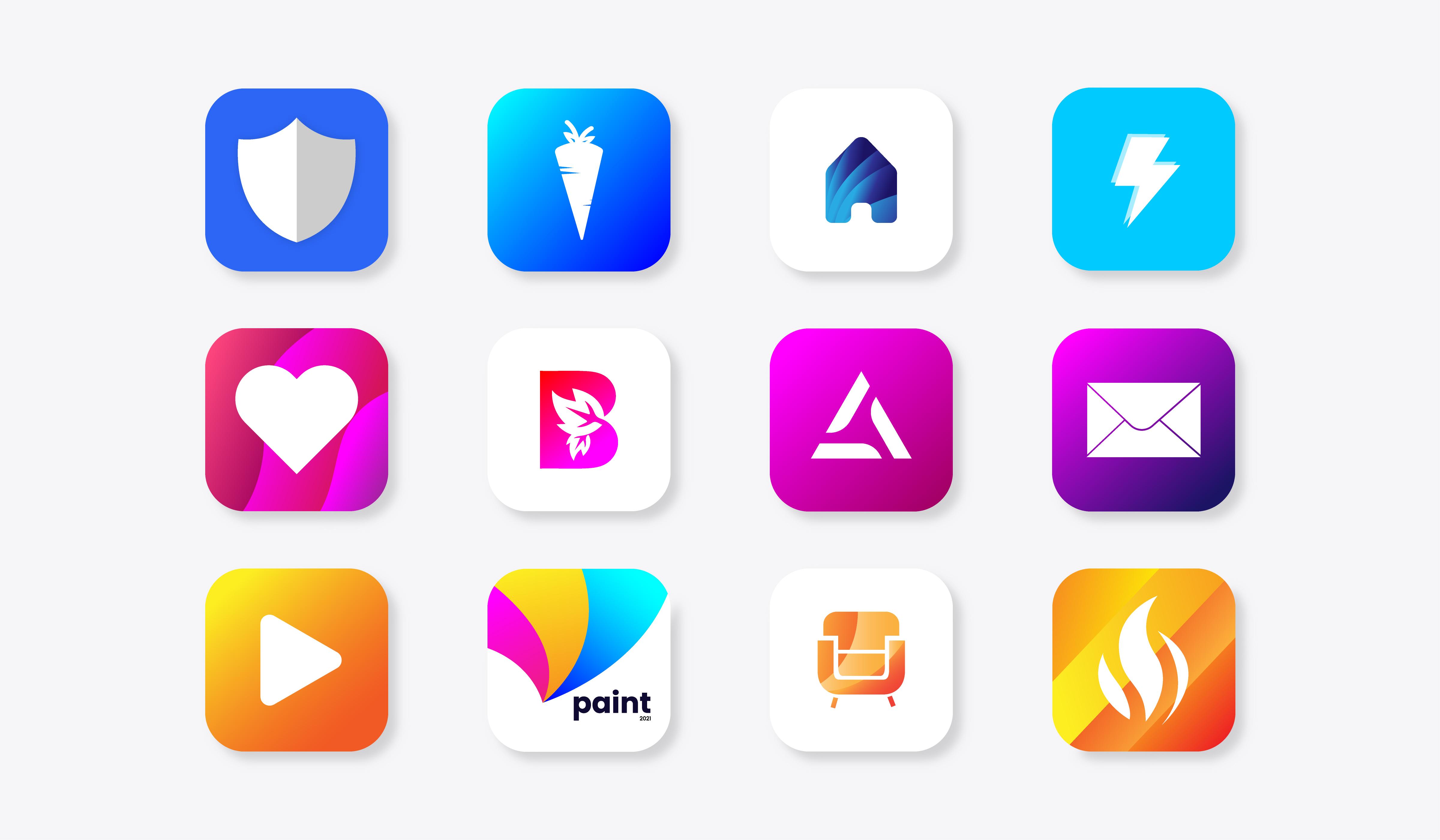 I will design your creative modern startup tech software app and attractive website logo