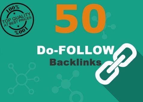 Create 50 high authority dofollow backlinks 
