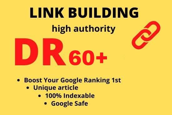 Create 10 permanent DR 60+plus do follow pbn backlinks