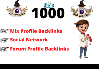 Get 1k social, blog, forum, wiki, ping and article mix backlinks for Google ranking