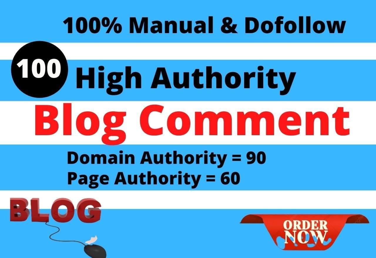 I will do 100 high quality dofollow blog comment backlinks 