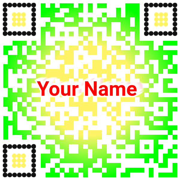 I design Multicolor QR code with logo or your name