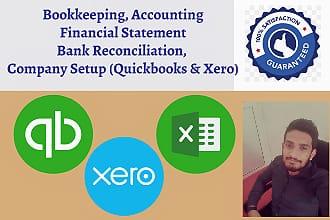 I will bookkeeping and data entry in quickbooks online xero excel