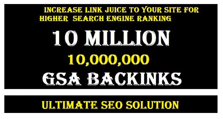 do 10 million verified backlinks for your website ranking
