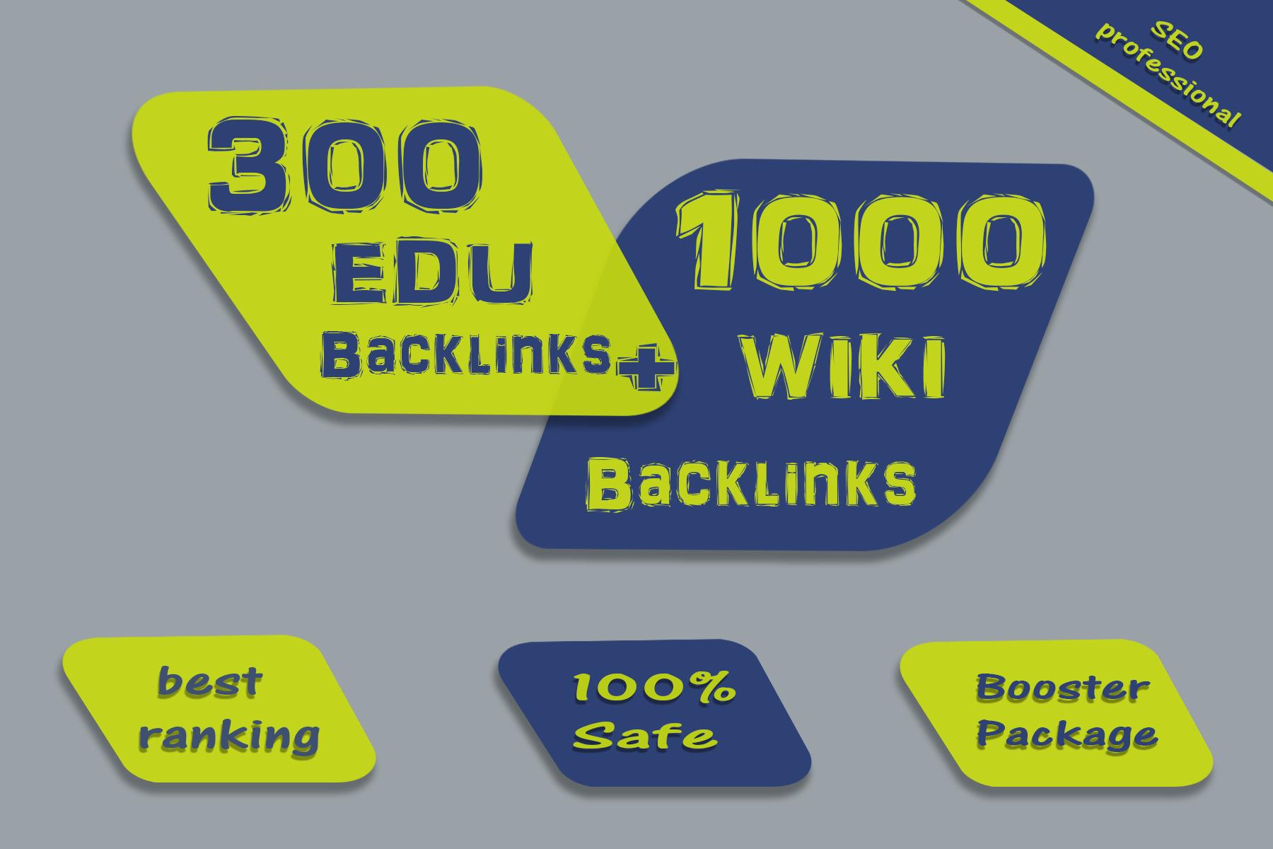 300+ EDU & 1000+ Wiki backlinks mix profiles
