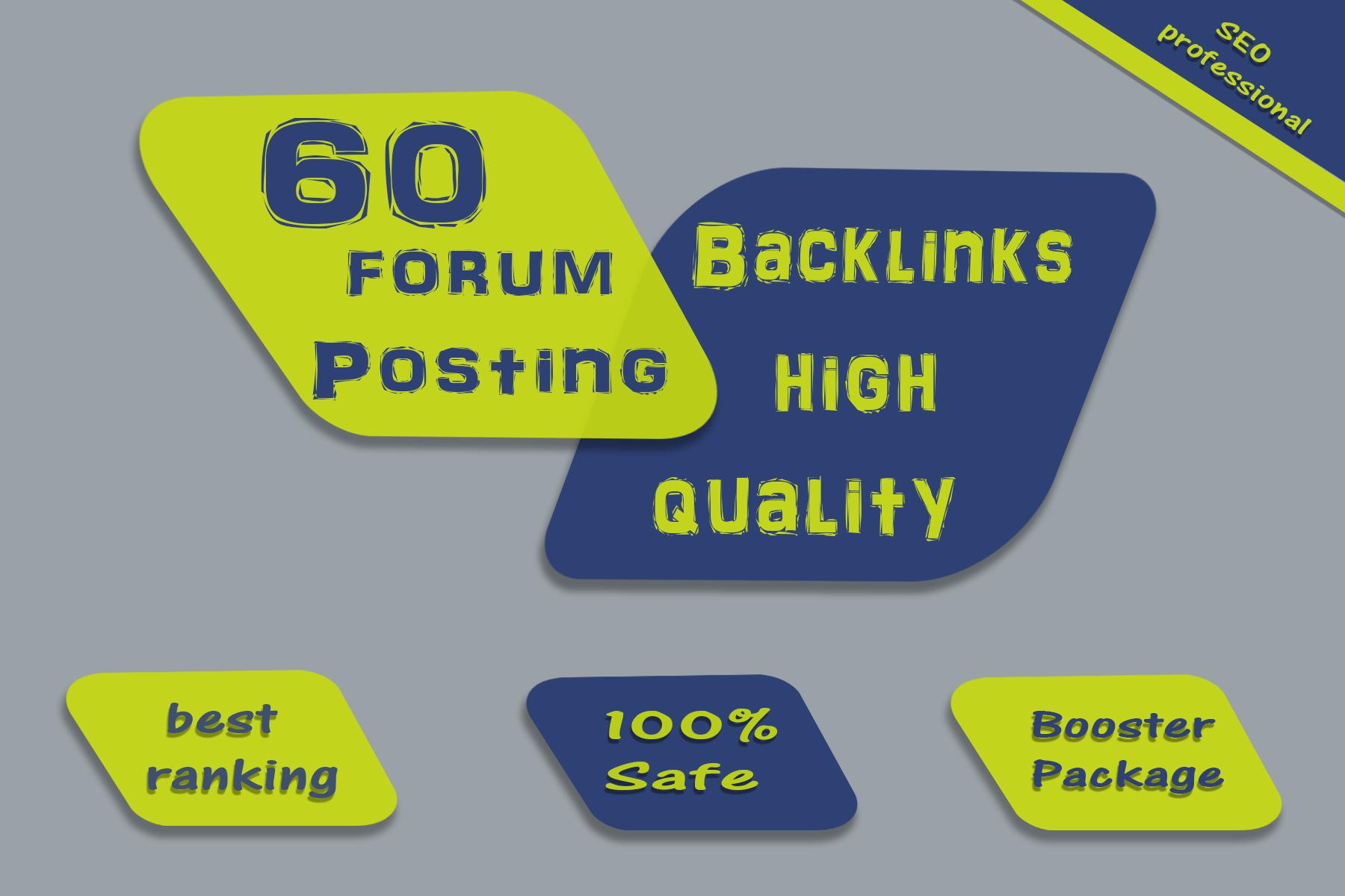 I will provide 60 forum Posting backlinks