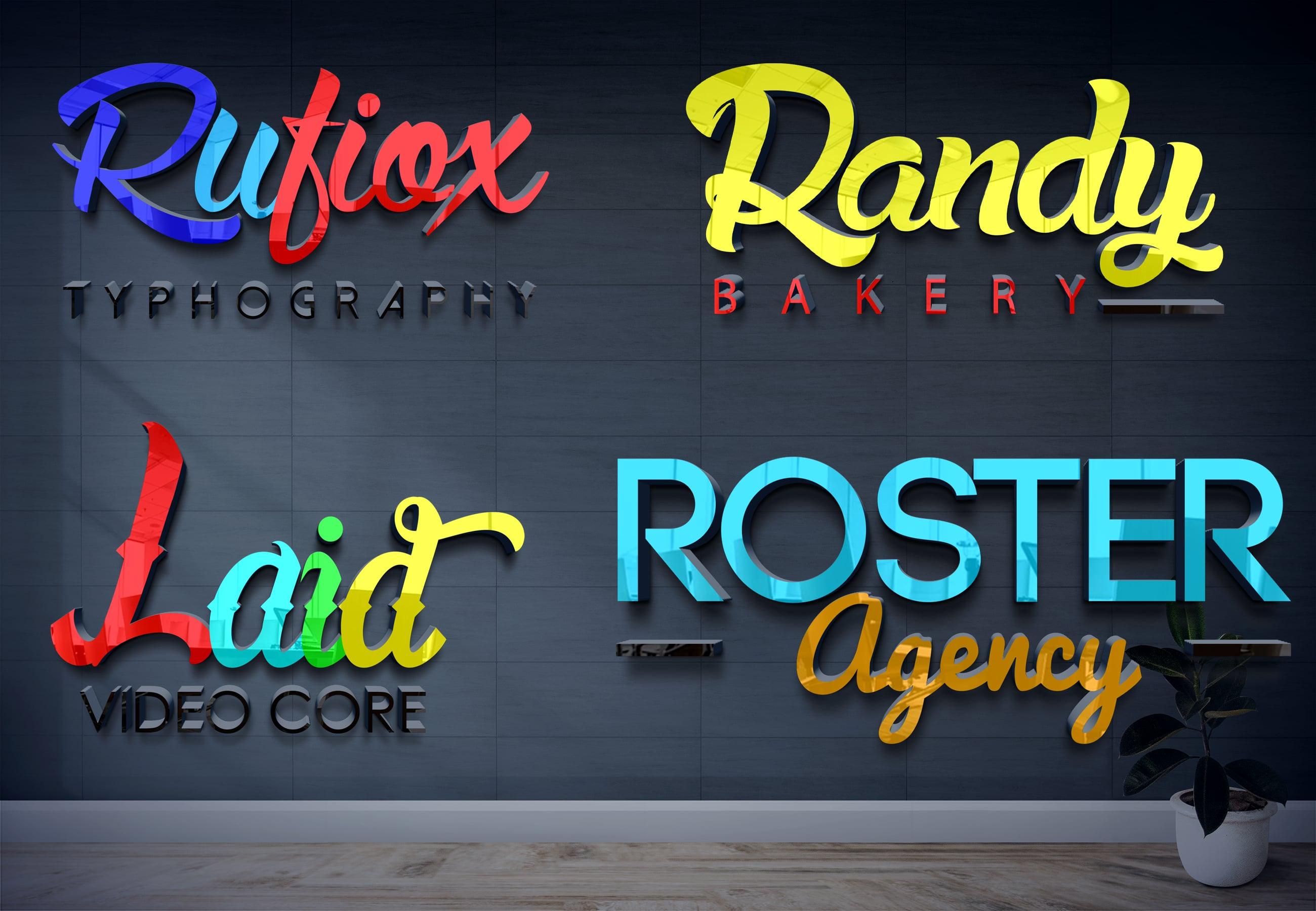 Design Unique, Minimalist, Brand faces with copyrights in 24h