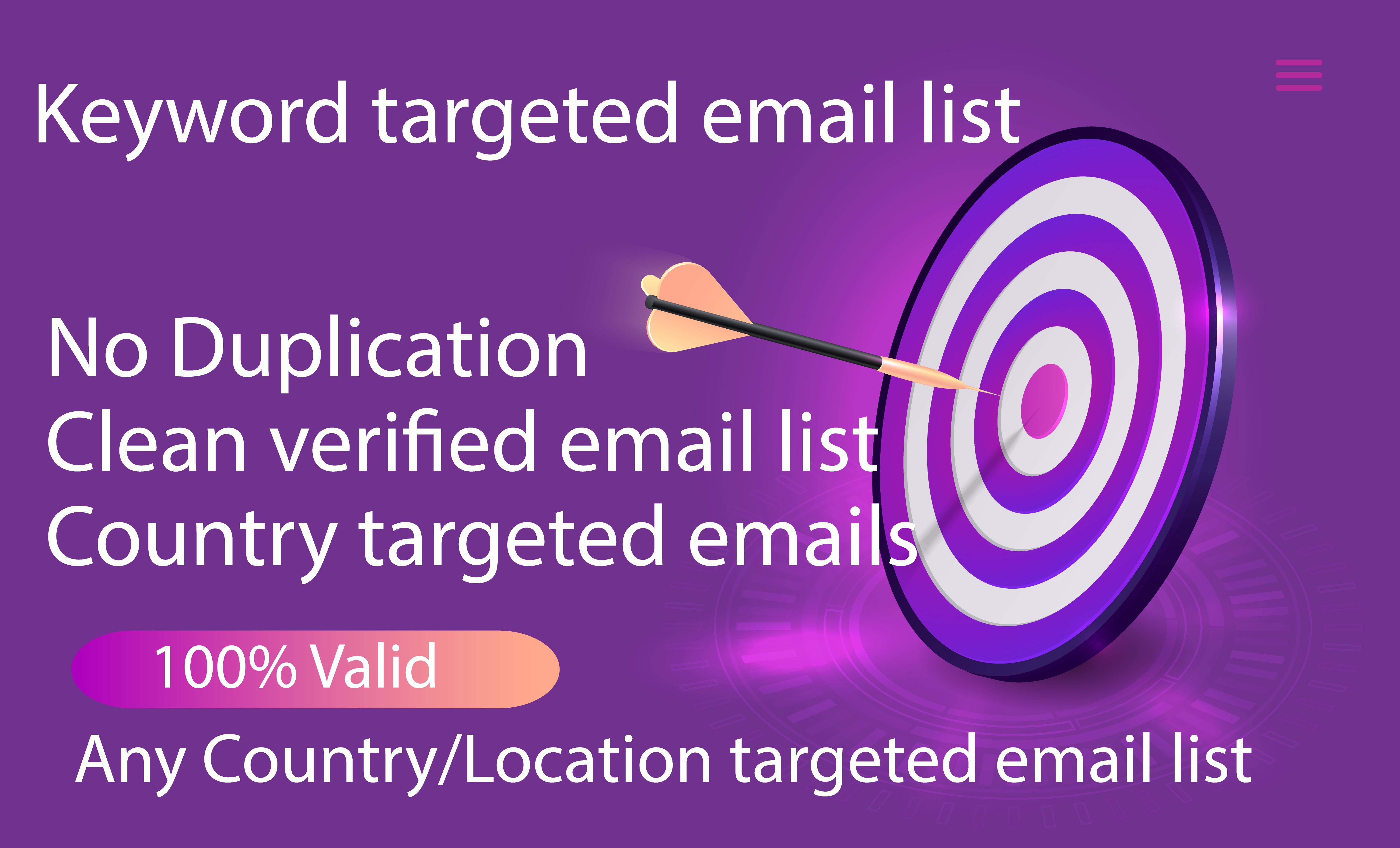 I will collect 5000 niche targeted email list for your business
