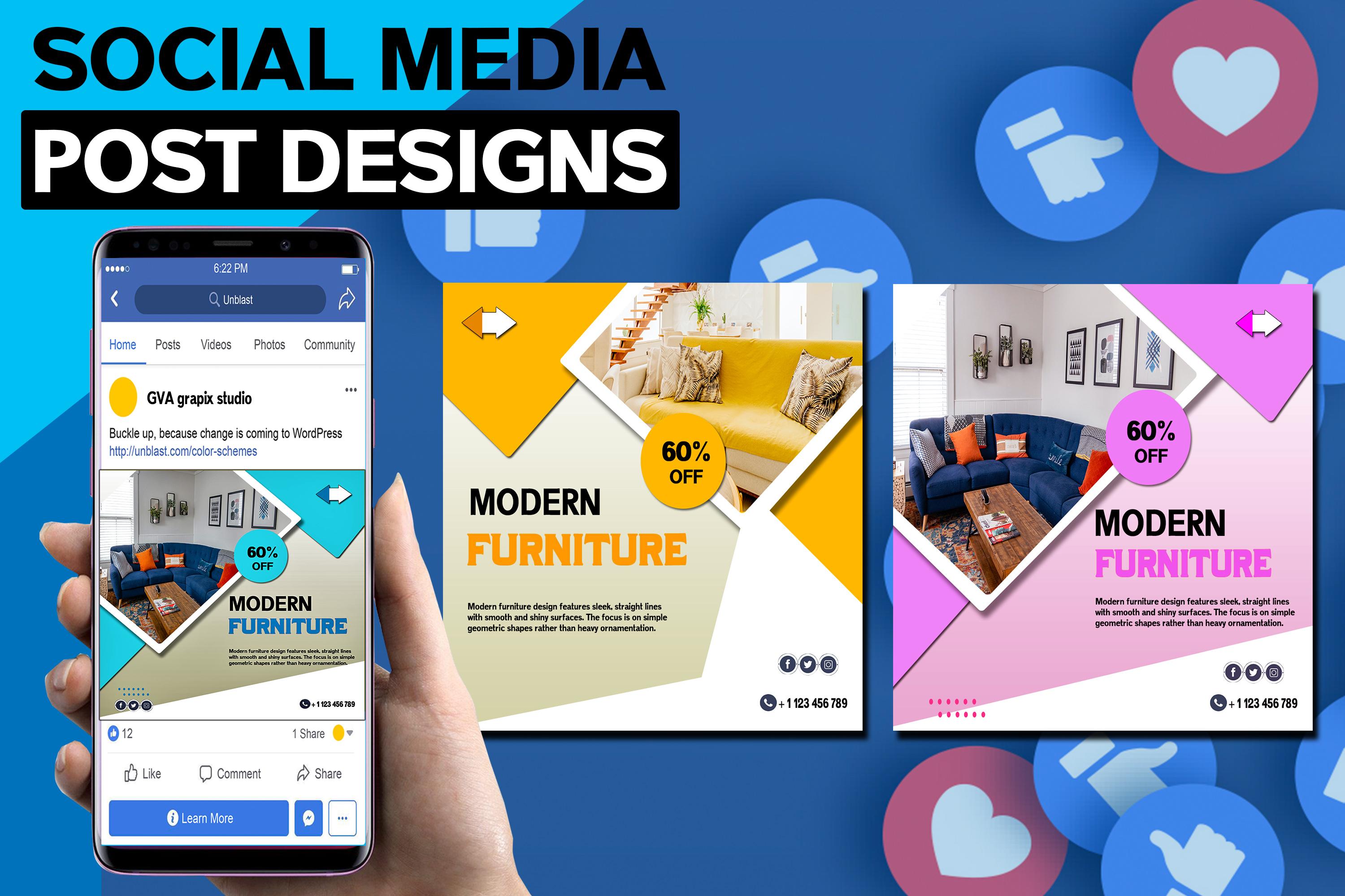 I will design attractive social media post, ad