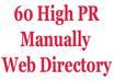 submit 60 high pr web directory manually like jayde, gray directory, bizweb, somuch and more