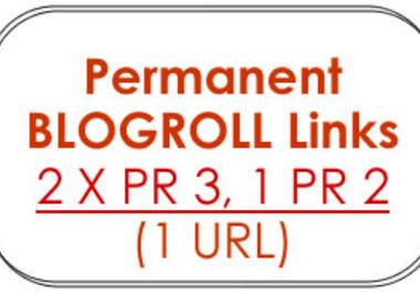 will give you 2 x PR3 + 2 x PR2 + 1 x PR1 Permanent *BLOGROLL* Links