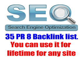 Provide you list of 36 HIGH PR8-PR9 authority BackLink sites, make unlimited High Quality BL + bonus