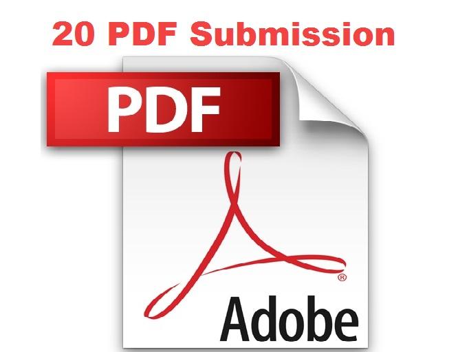 20 PDF submissions using your document file better for seo 