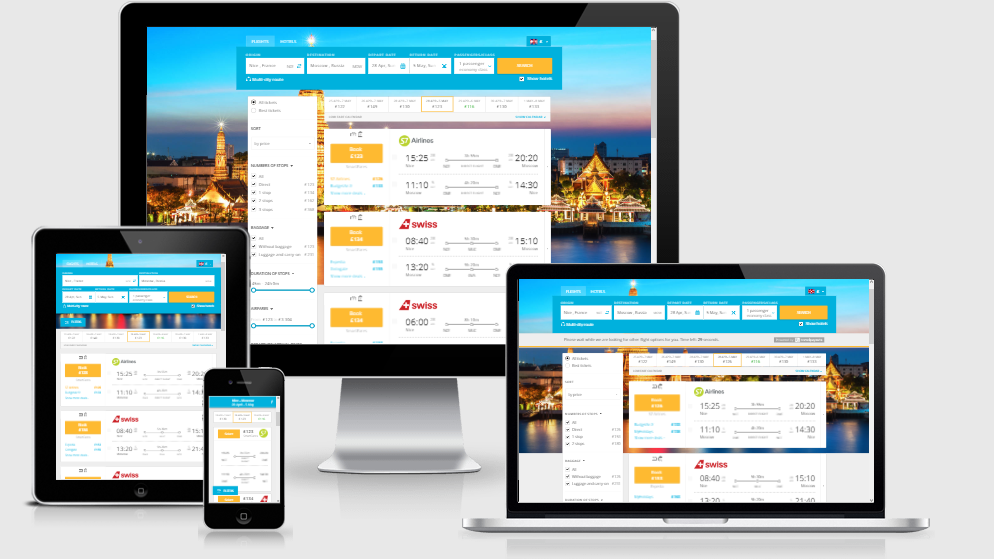 Travel search engine website with affiliates, free host, install included