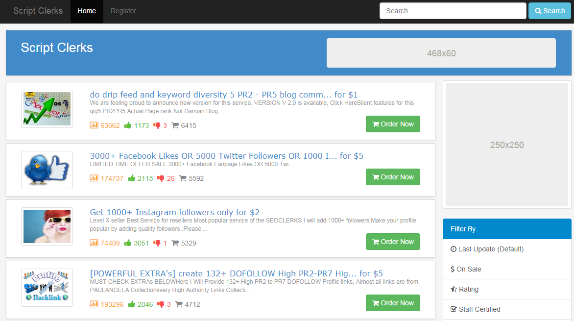 SEOClerks Affiliate Store (Responsive) 2017