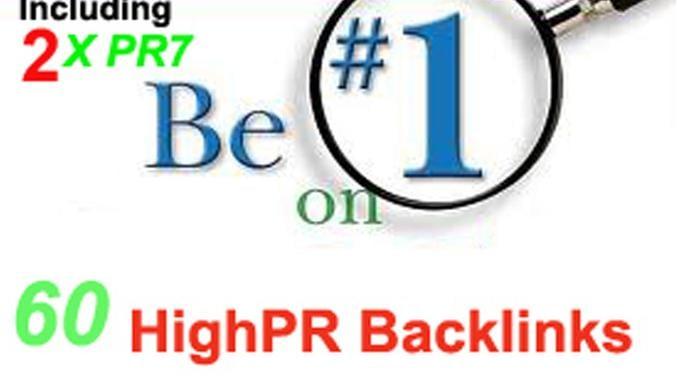 manually blog 60 actual highPR backlinks on PR7 to PR3