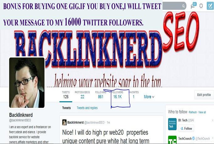 I will manually create 40 All In One High Pr Quality BACKLINKS Package in 4 days