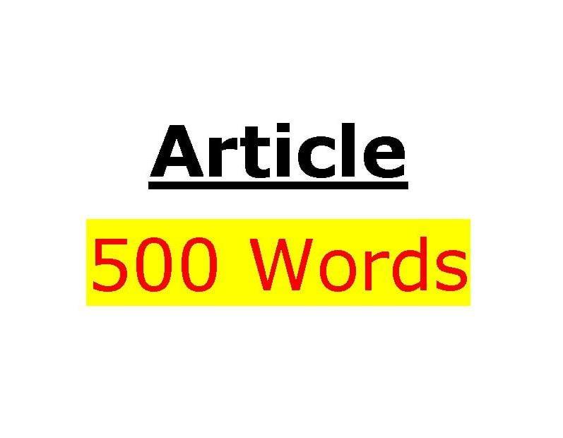 I will write a fully researched, unique 500 Word SEO article 