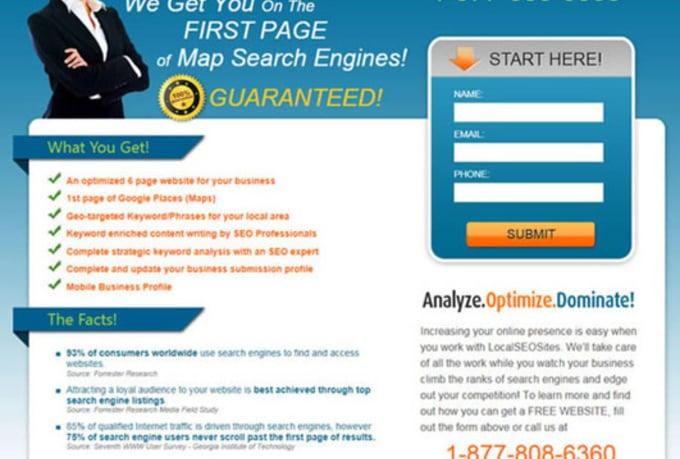  design gorgeous landing page for your business 
