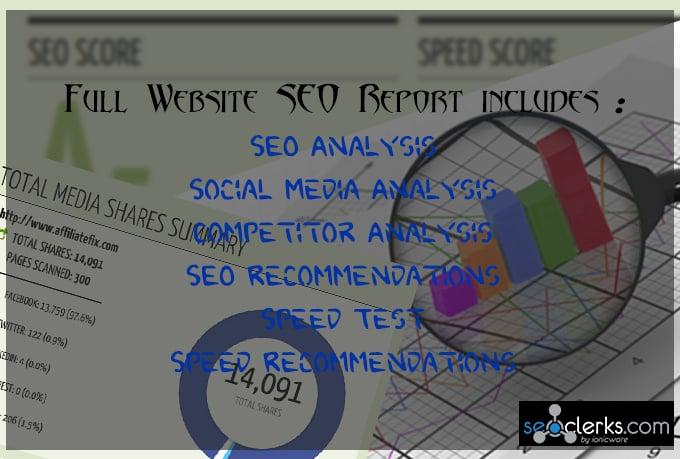 Full SEO Reports for better rankings