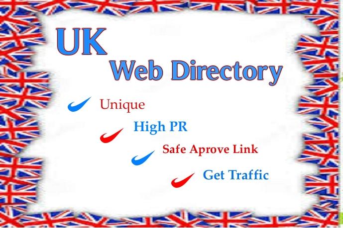 i will do high PR 50 UK Directory Submission for generate traffic for your website