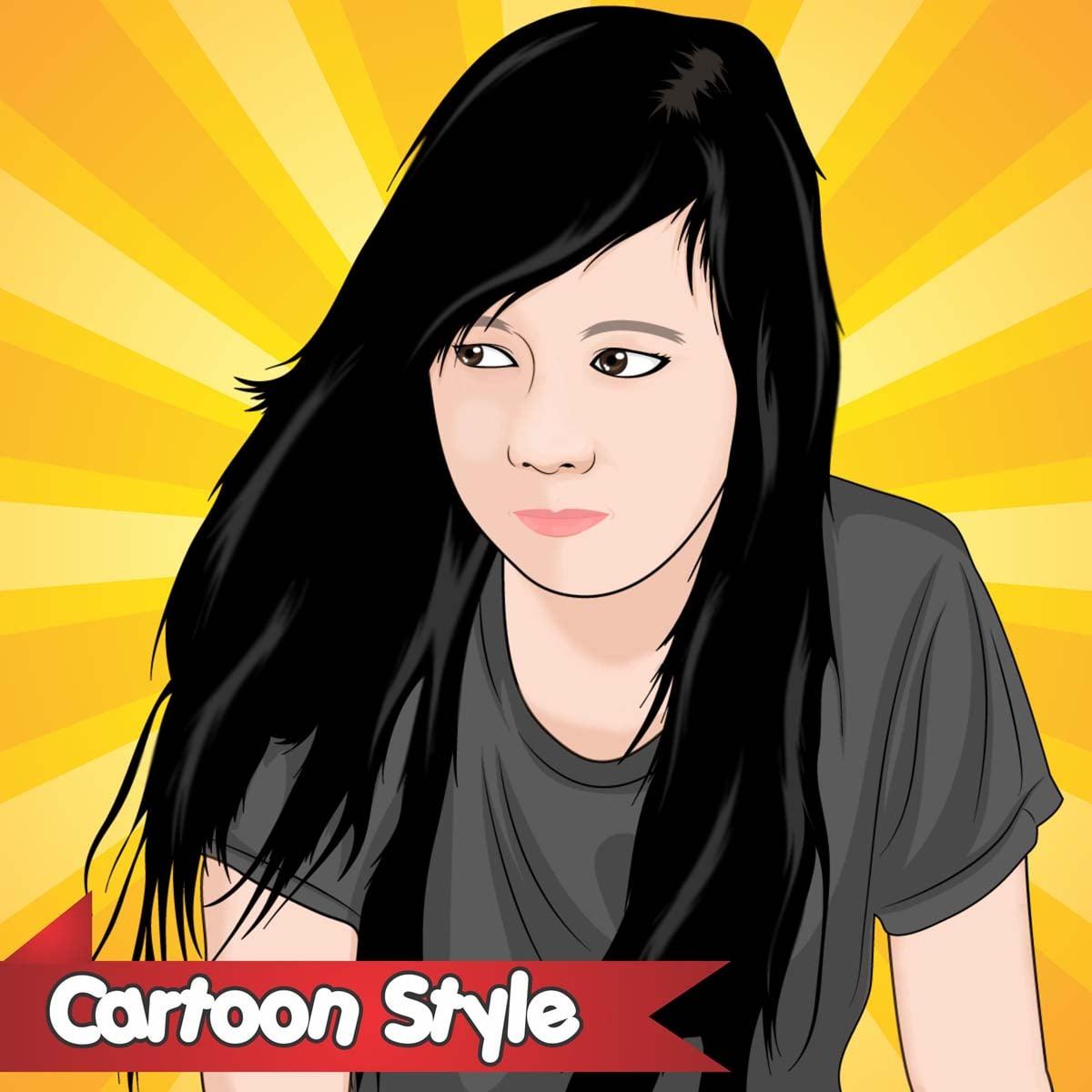 Draw you as realistic TOON VECTOR