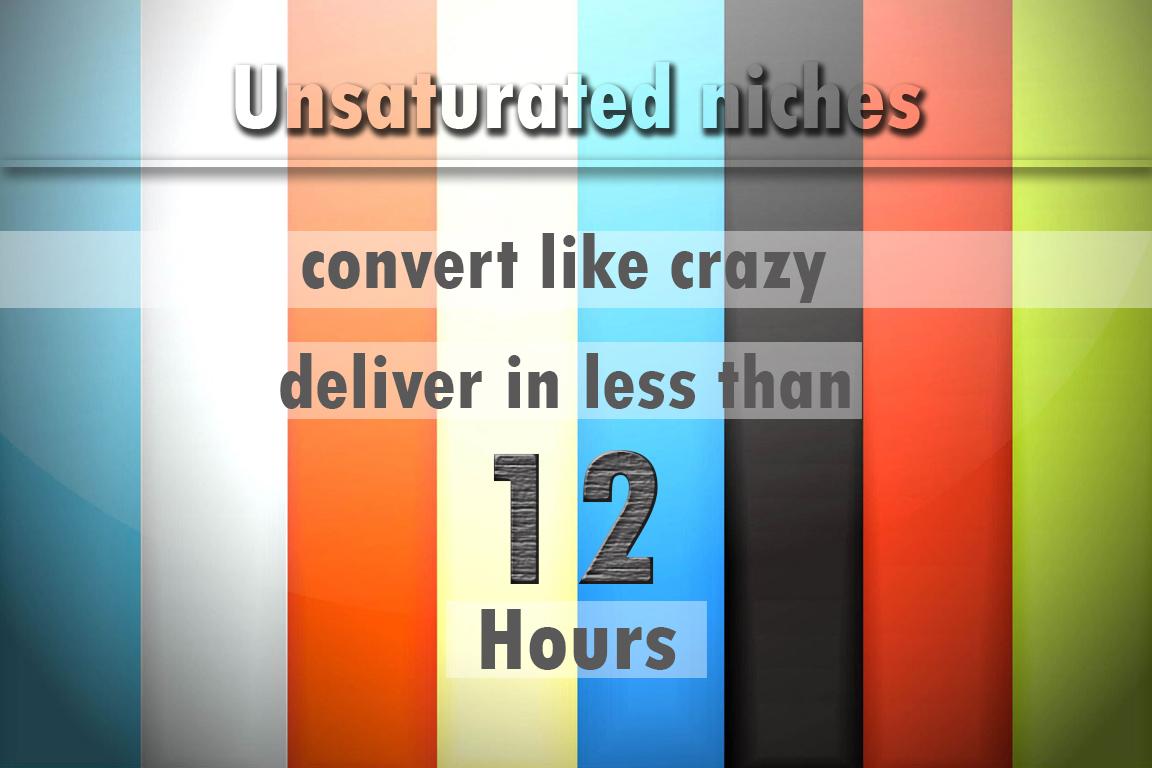 give list of newest profitable UNSATURATED niches that attract hungry buyers