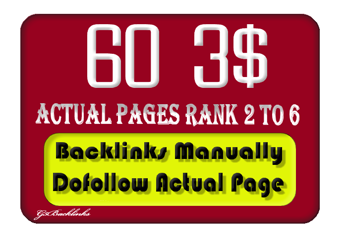 I will do MANUALLY 60 Blog Comment Pr6 To Pr2 DoFollow Backlinks 