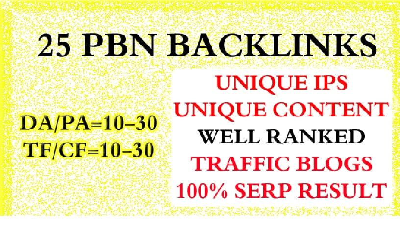 I Will Do 25 Homepage Pbn Backlinks High Tf Cf Da Pa Private Blog Network