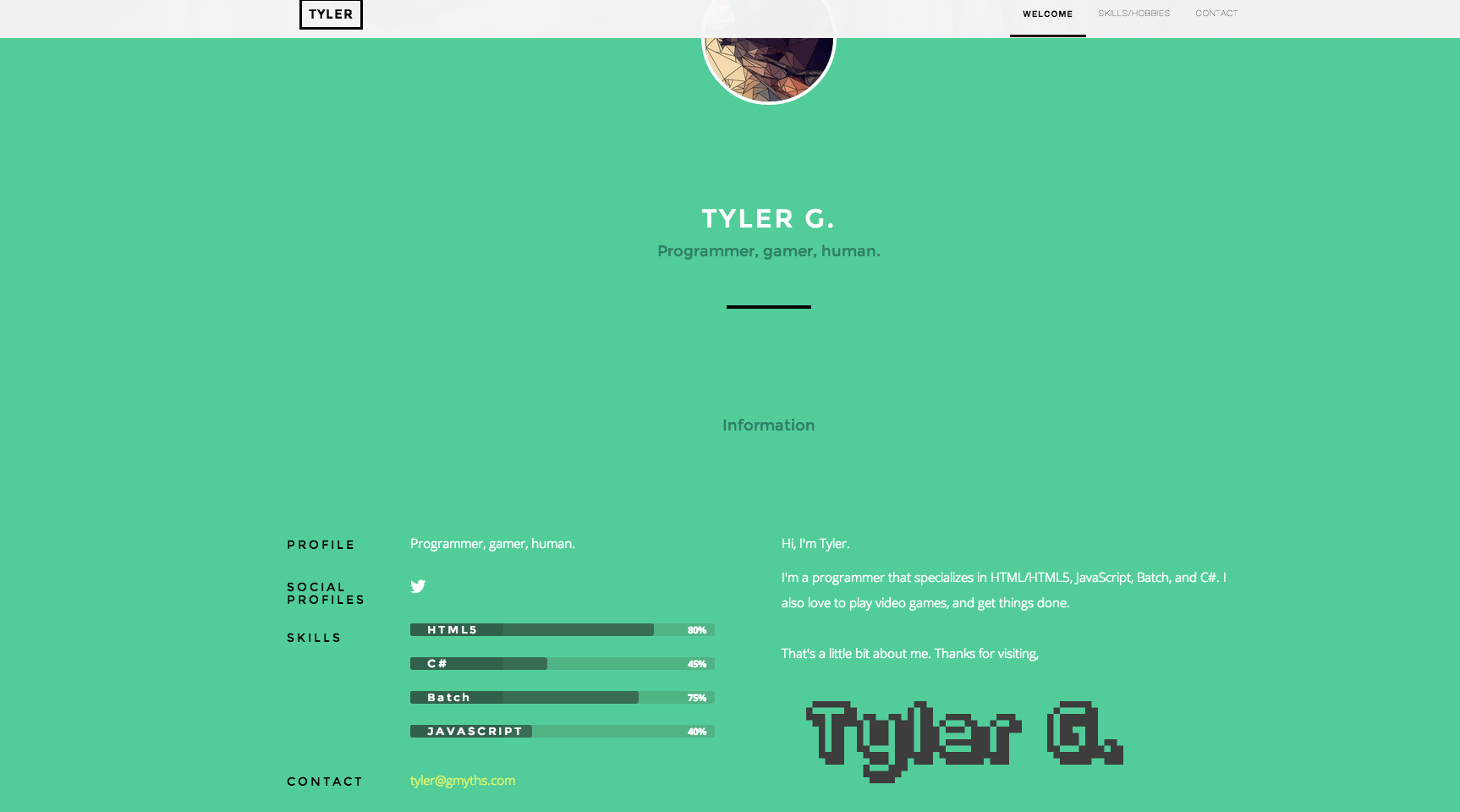 I will design you an index.html resume page