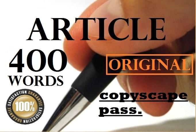 I Will Write or REWRITE A Copscape Pass Original 400 or 500 Word ARTICLE