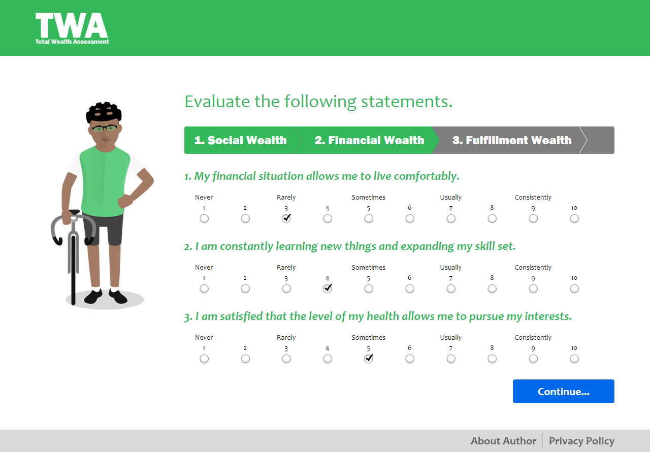 Responsive Design with Development a Professional Website for Total Wealth Assessment