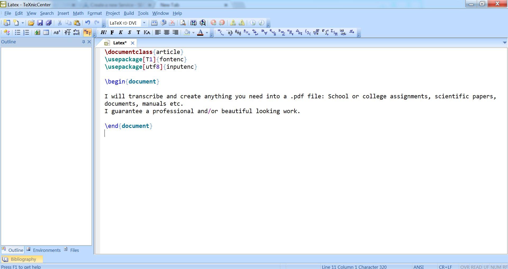 Transcribe,convert and create .pdf files using LaTeX