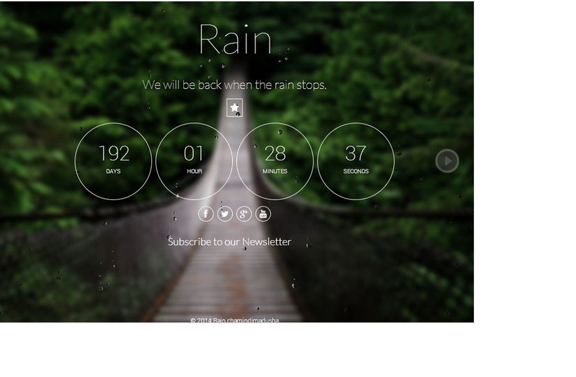 give you clean HTML coming soon page 