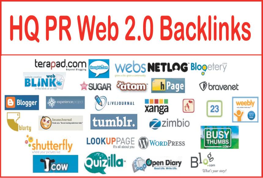 Get you 60 high PR web 2.0 Backlinks