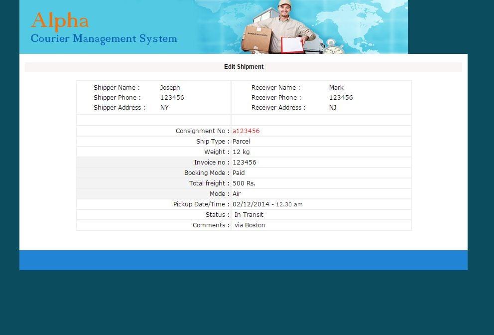 Alpha Courier & Cargo Management System