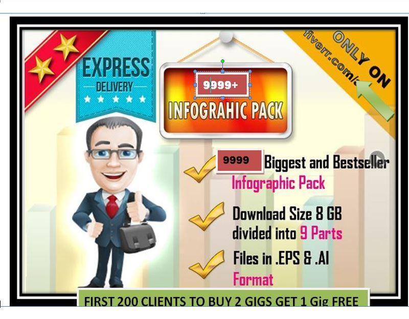 send 10 000 INFOGRAPHICS Elements Best Seller Pack Professional Unique Editable 
