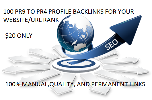 100 PR9 TO PR$ HIGH AUTHORITY PROFILE BACKLINKS