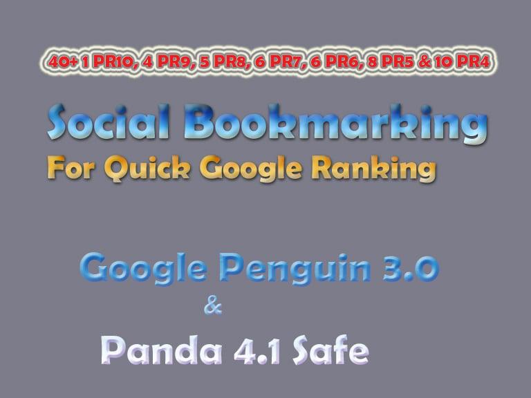 Manual 100 Premium Dofollow Social Bookmarking from DA100 - DA20