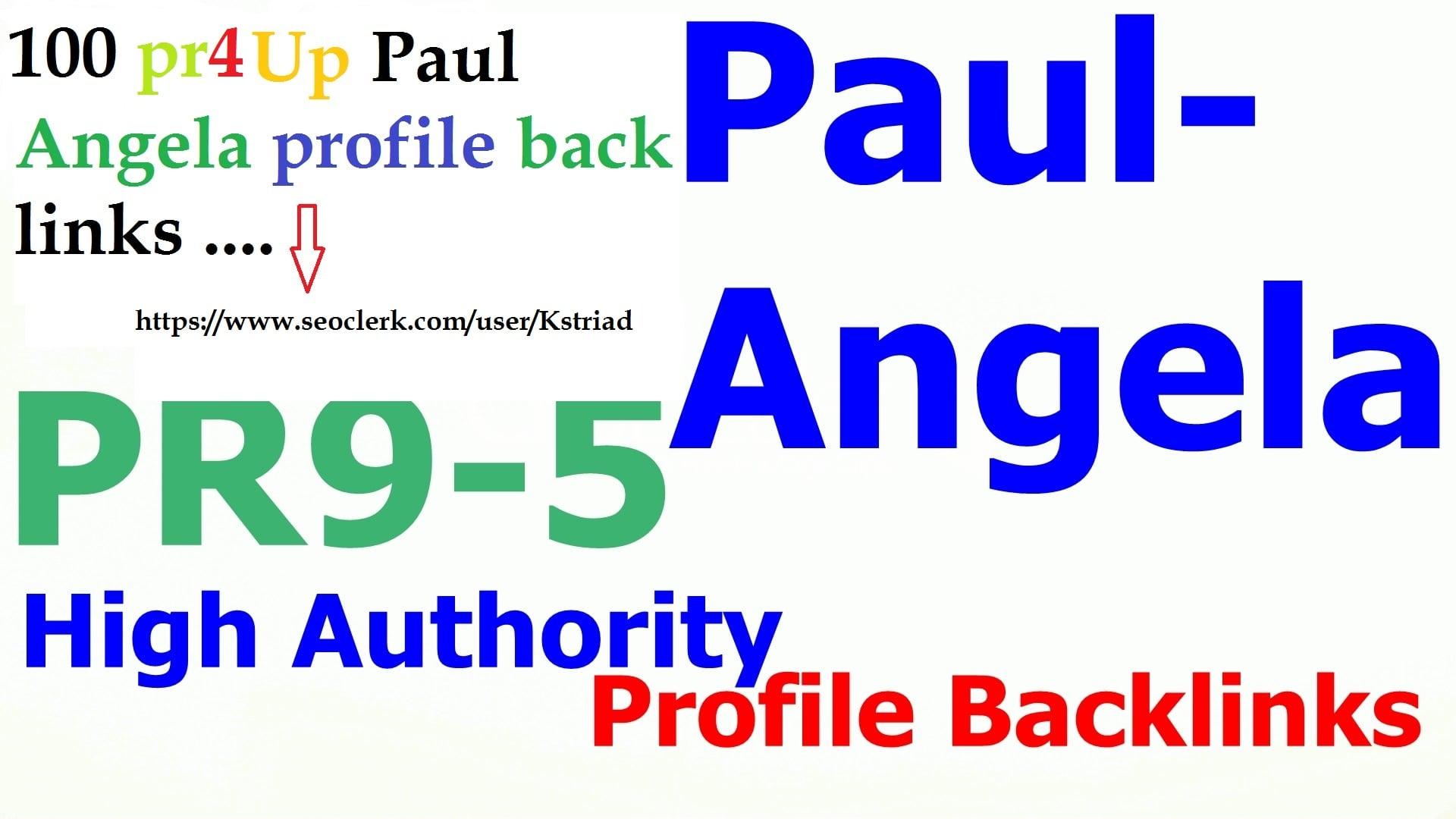 Manually create 100 Pr4 Up paul angela backinks 