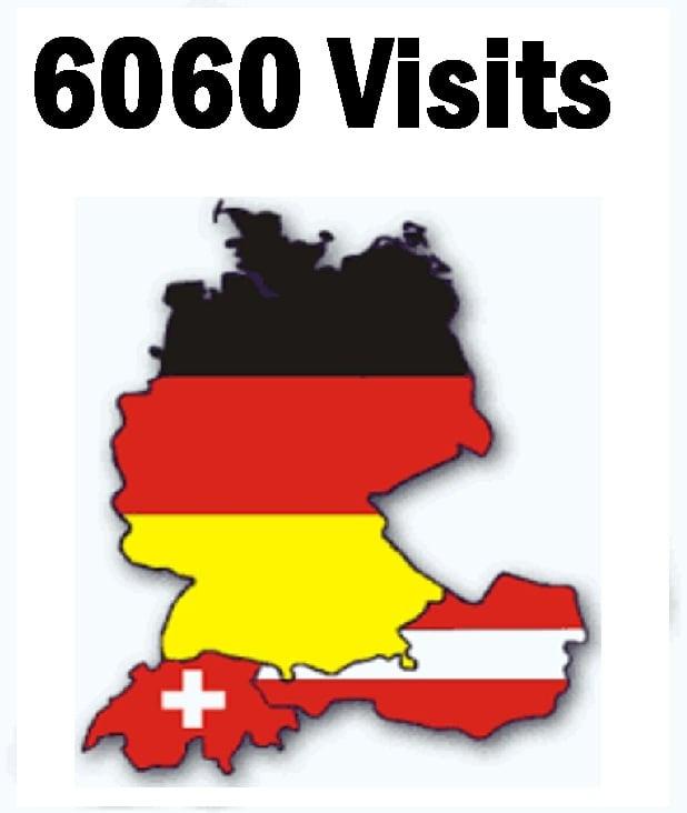 send 6060  human visits Germany Switzerland Austria  with Live  Analytic