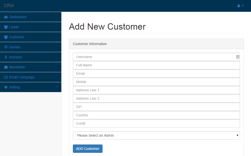Easy CRM - Easy Customer Relationship Management System